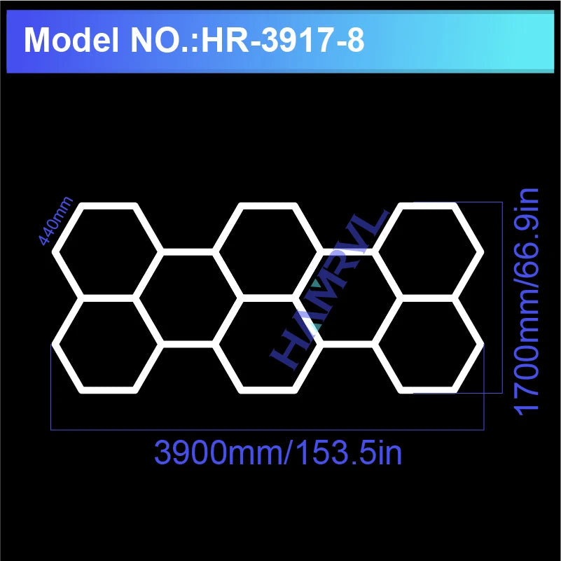 Hexagon LED Garage Ceiling Light