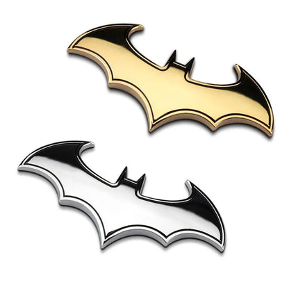 3D Bat Shape Car Emblem Sticker - Premium Metal Badge Decal