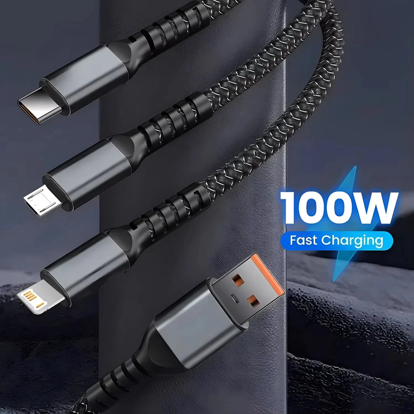 3-in-1 USB Fast Charger Cable