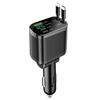 5-in-1 Retractable Fast Car Charger 100W PD