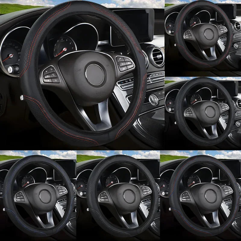 Microfiber Leather Steering Wheel Cover Anti-Slip
