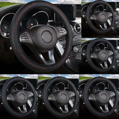 Microfiber Leather Steering Wheel Cover Anti-Slip