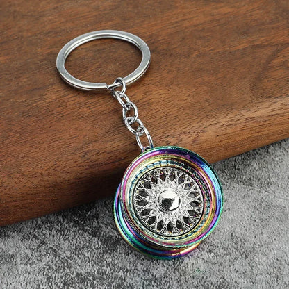Gear Head Keychain Turbo Brake Disc Pendant