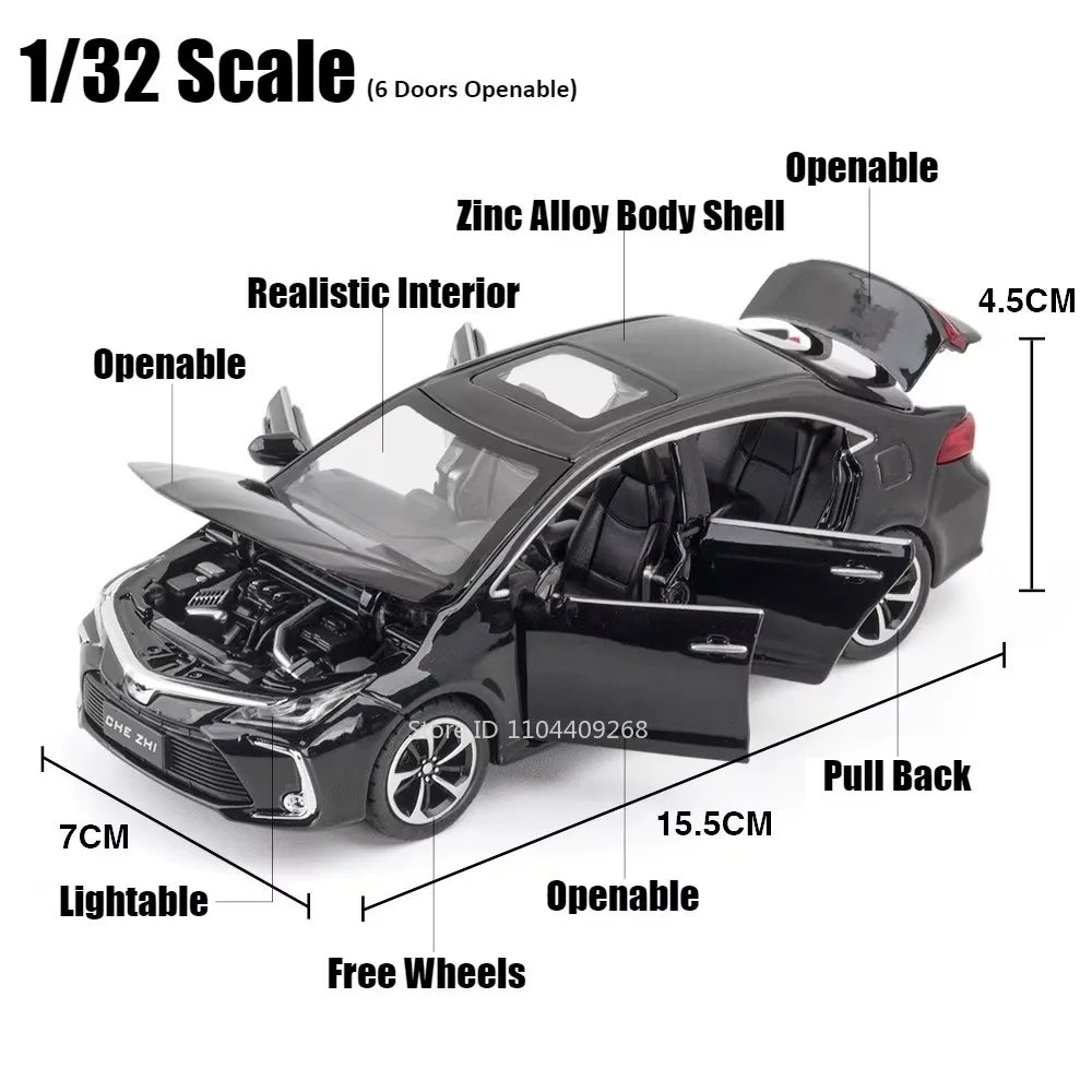 1:32 Scale Toyota Corolla Diecast Model Car