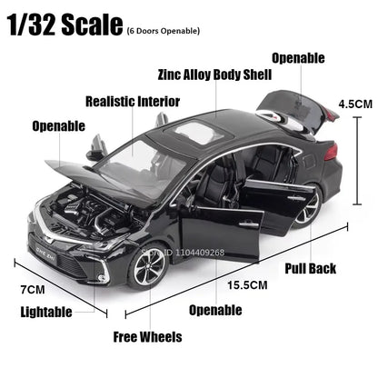 1:32 Scale Toyota Corolla Diecast Model Car