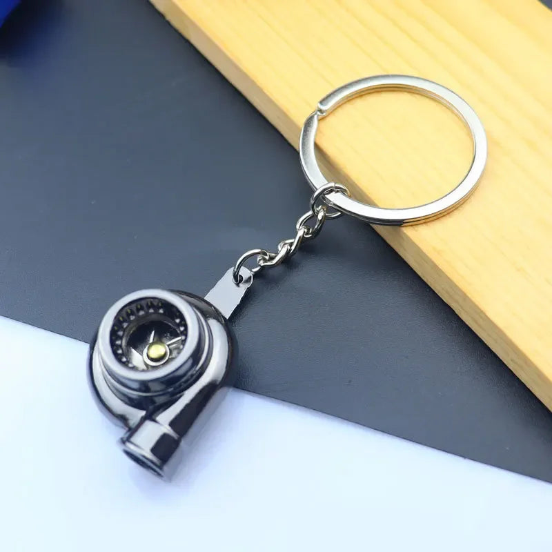 Mini Car Wheel Keychain Metal Keyring