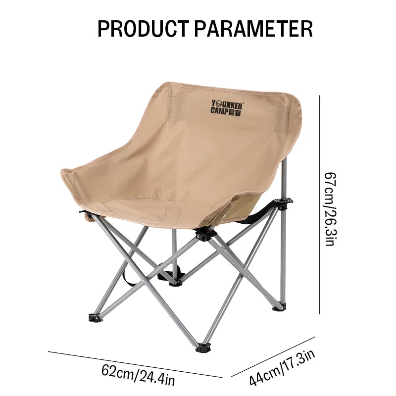 Portable Folding Moon Chair – Camping, Fishing & Outdoor Seat