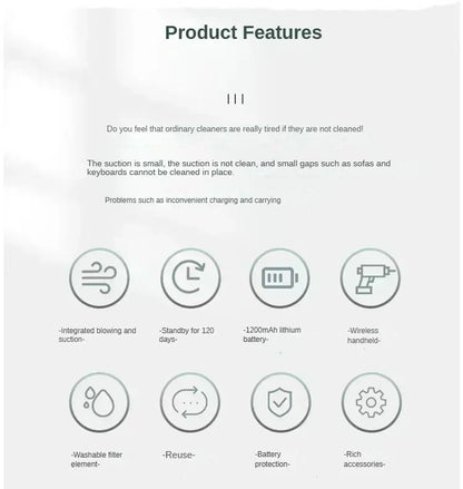 Xiaomi Wireless Car Vacuum Cleaner 4-in-1