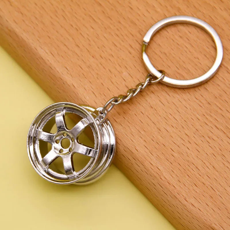Gear Head Keychain Turbo Brake Disc Pendant