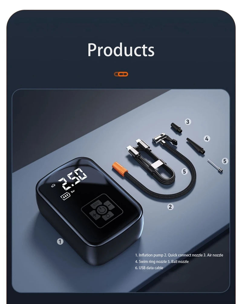 Wireless Electric Tire Inflator Air Pump