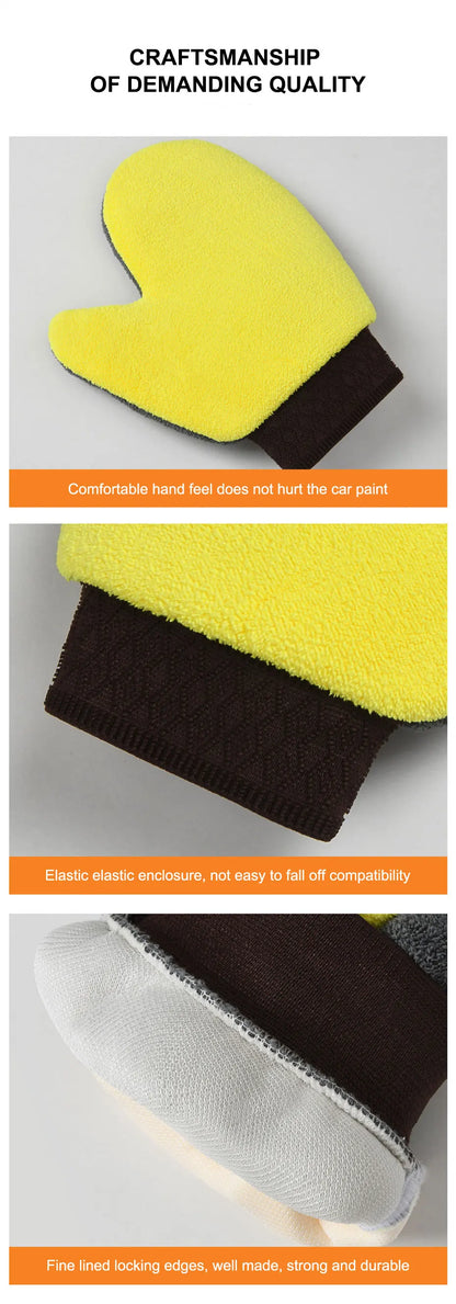 Microfiber Car Washing Glove Double-Sided