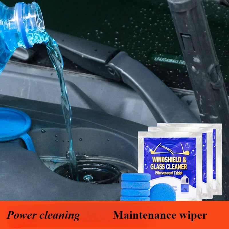 All-Season Windshield Washer Effervescent Tablets – Solid Concentrate, Shellac-Free | DriveUtility™