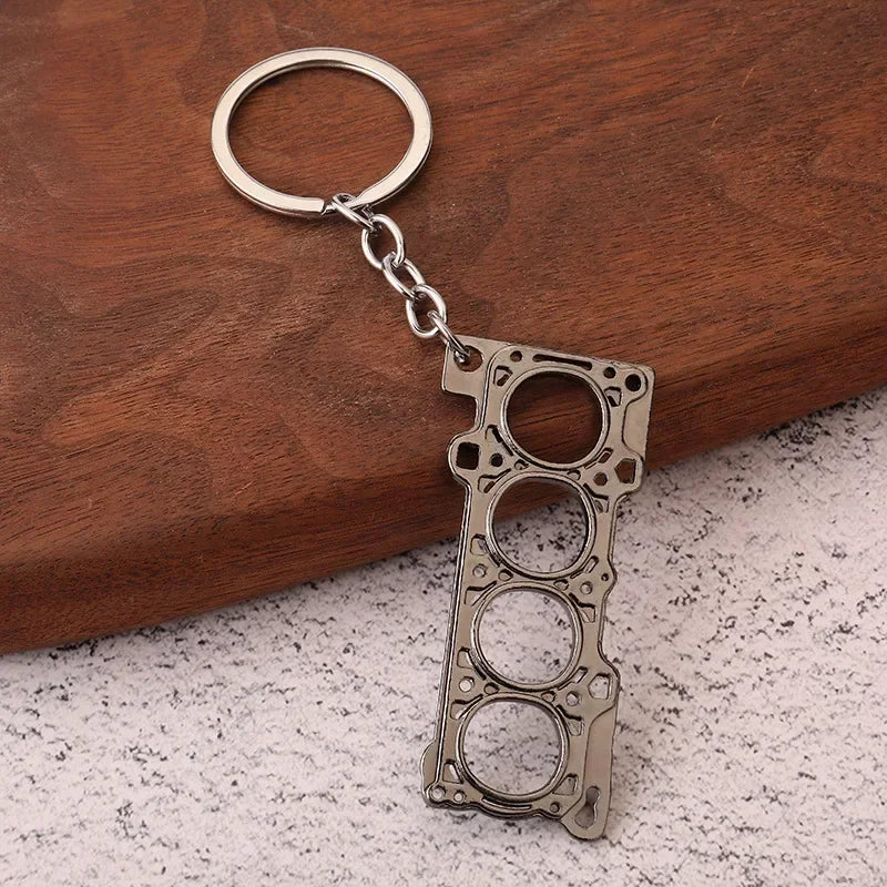Gear Head Keychain Turbo Brake Disc Pendant