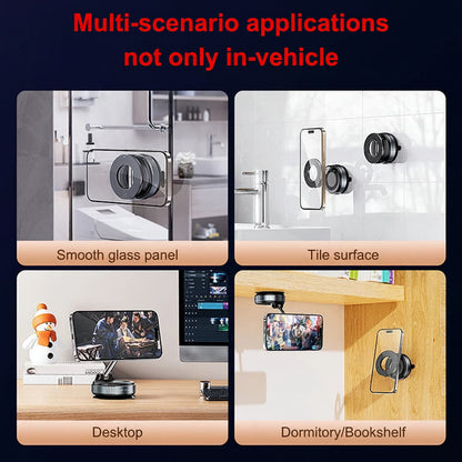 360° Magnetic Car Phone Mount – Anti-Vibration, Foldable & Universal