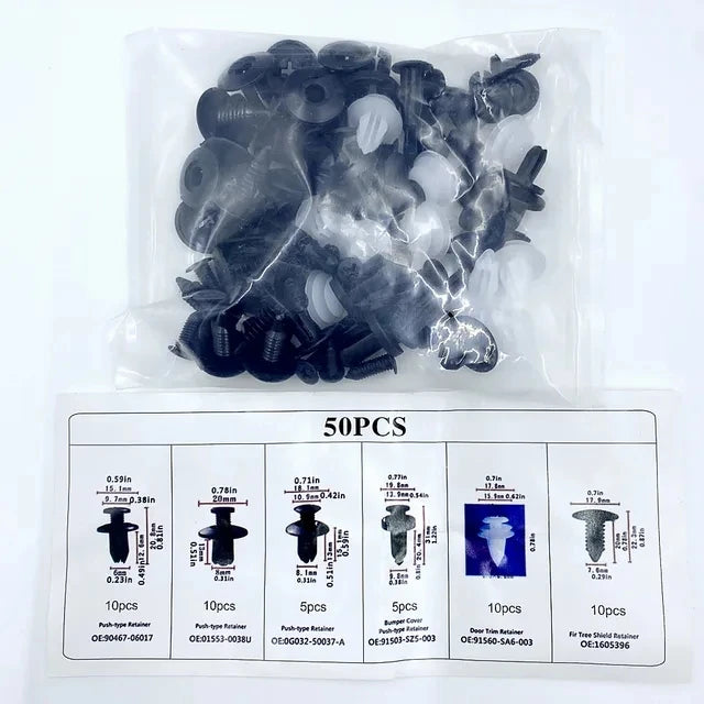 Auto Fastener Clips Kit - Mixed Retainer Set