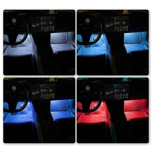 LED Car Interior Foot Strip Light USB