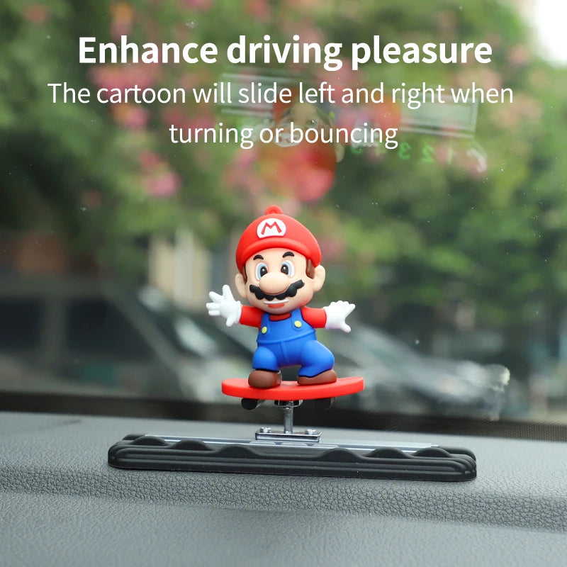 Sliding Skateboard mario Car Ornament – Dashboard Decoration