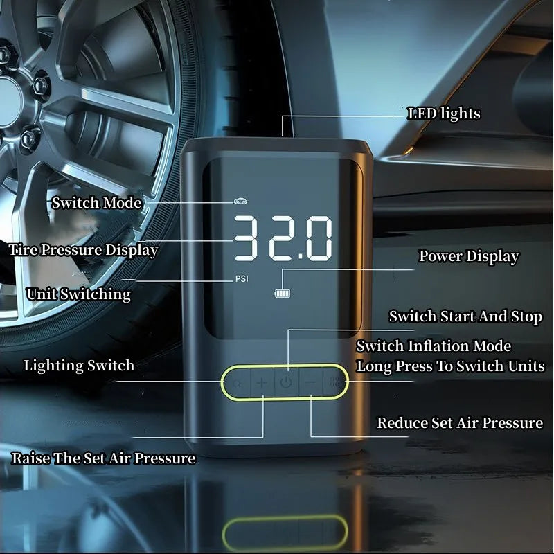 Wireless Electric Tire Inflator Air Pump