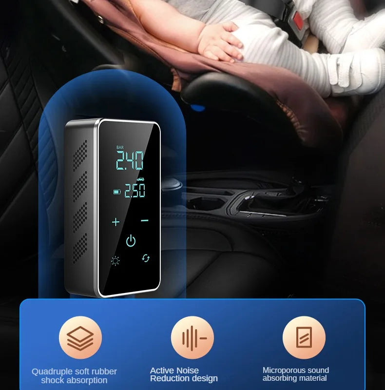 Wireless Tire Inflator 150PSI Touch Screen