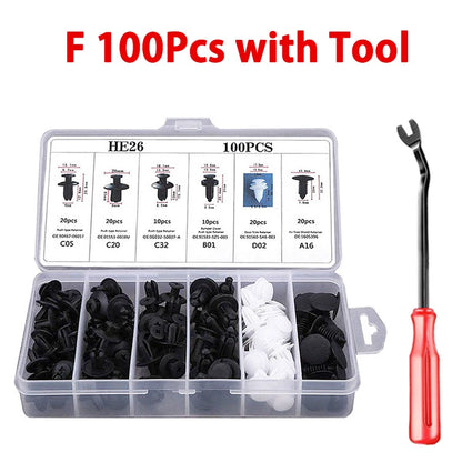 Auto Fastener Clips Kit - Mixed Retainer Set