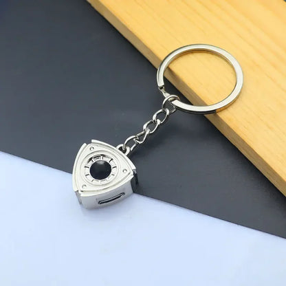 Mini Car Wheel Keychain Metal Keyring