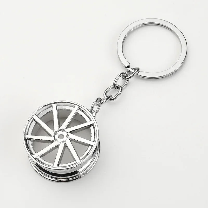 Gear Head Keychain Turbo Brake Disc Pendant