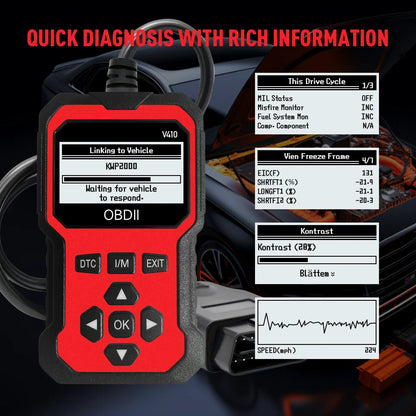 Universal OBD-II Engine Diagnostic Scanner – Read & Clear Codes