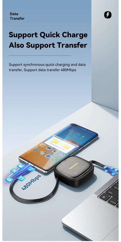 Essager USB-C Cable 60W PD with Storage Box