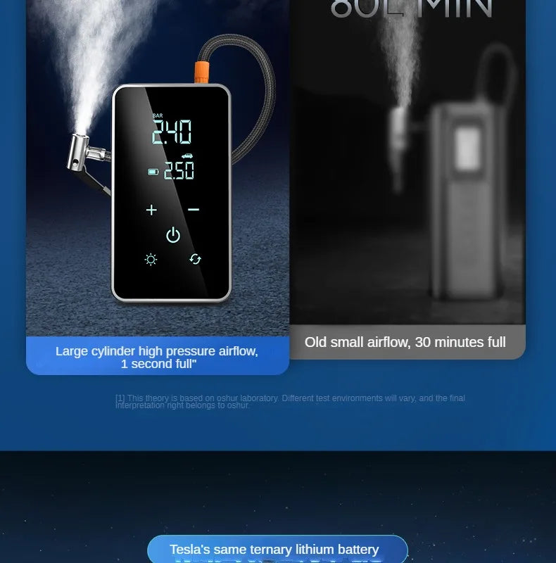 Wireless Tire Inflator 150PSI Touch Screen