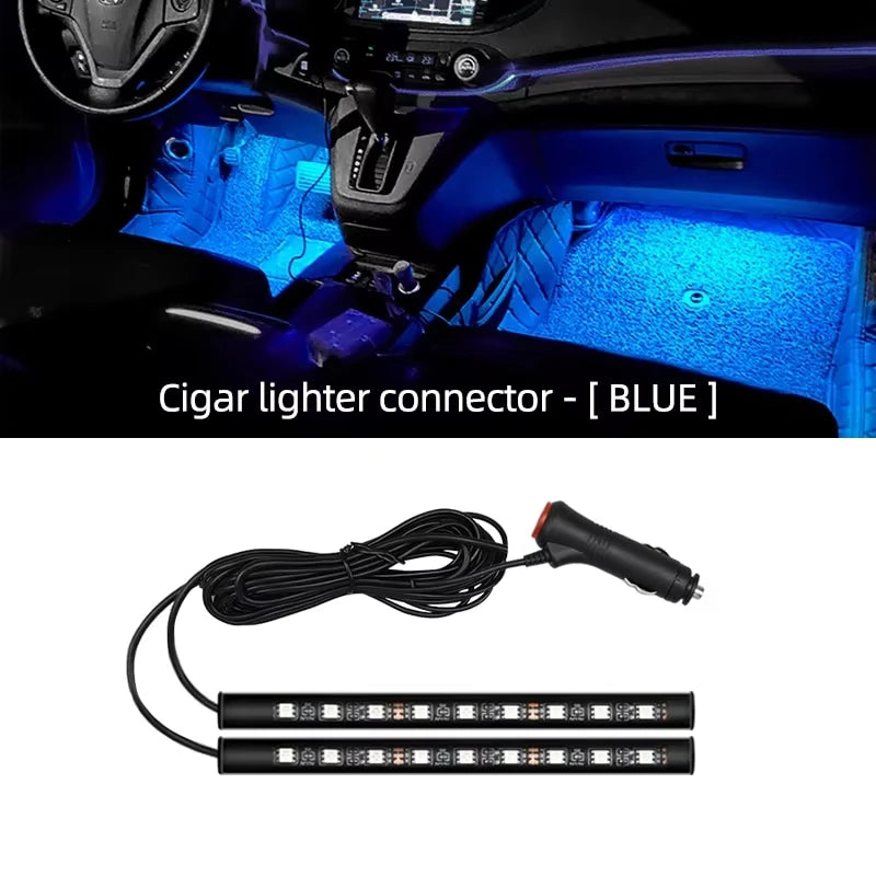 LED Car Interior Foot Strip Light USB