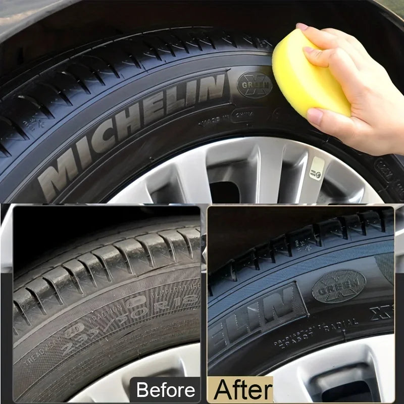 Black Shiny Tire Wax - Durable Protection & Restoration