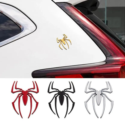 3D Spider Car Emblem - Premium Metal Badge Decal