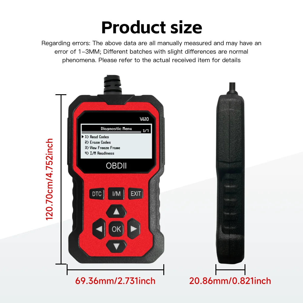 Universal OBD-II Engine Diagnostic Scanner – Read & Clear Codes