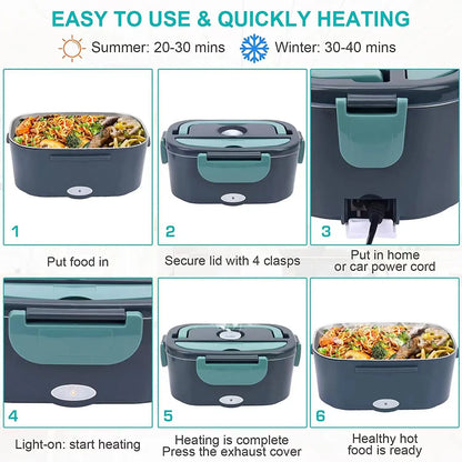 USB Electric Heated Lunch Box — Portable Food Warmer