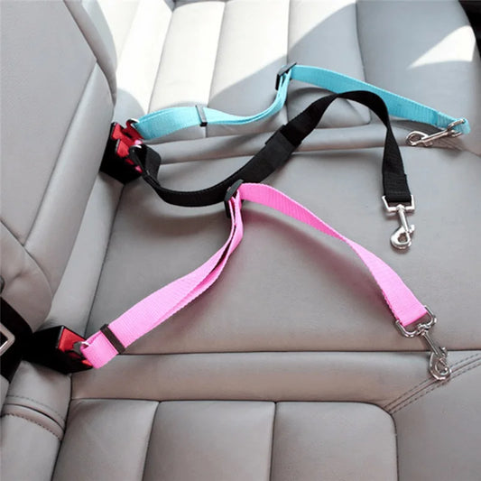 Dog Car Seatbelt Leash – Retractable Safety Tether for Pets
