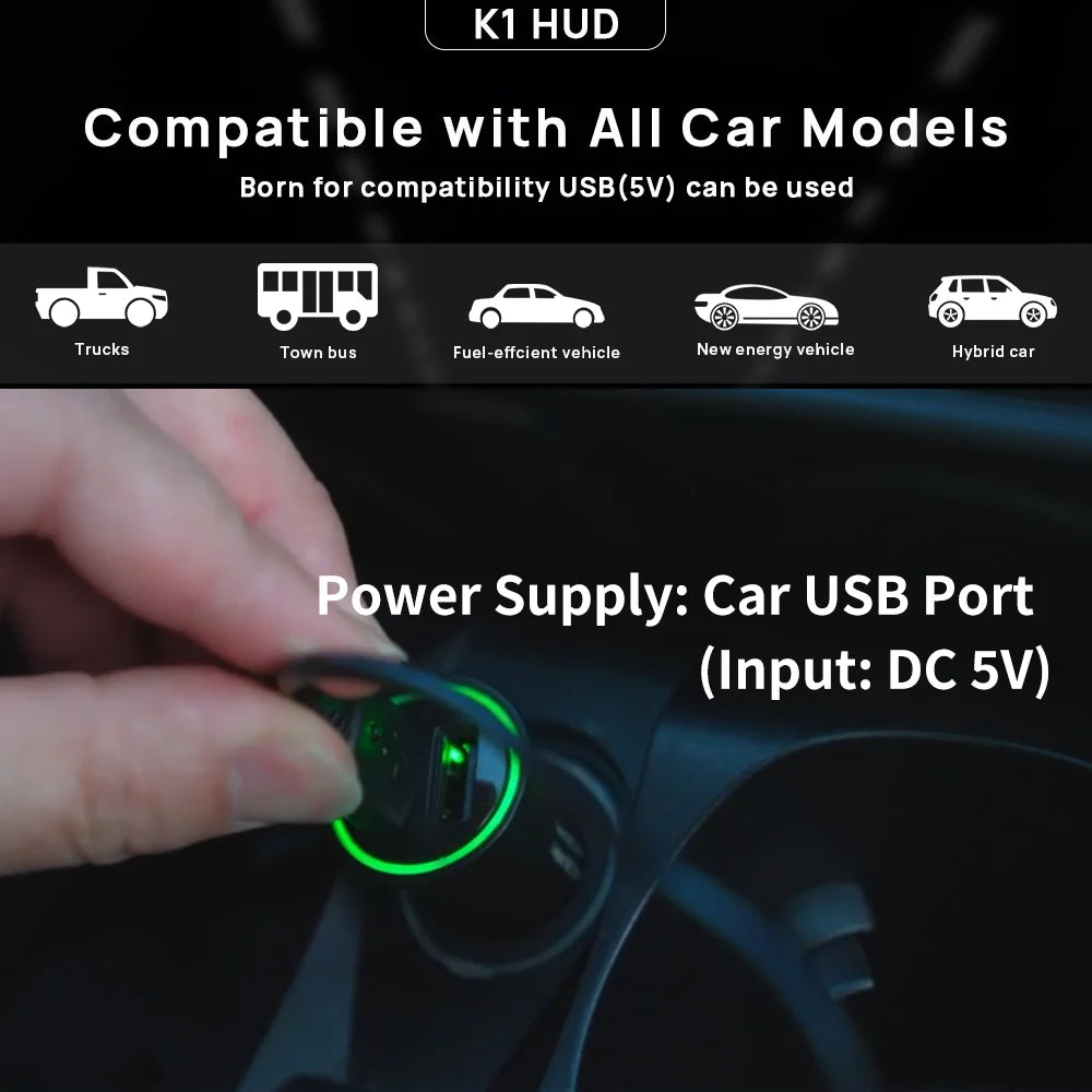 HUD Digital Speedometer - Windshield Display