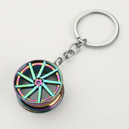 Gear Head Keychain Turbo Brake Disc Pendant