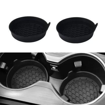 Silicone Car Cup Holder Coasters - Universal Non-Slip Insert