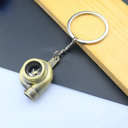 Mini Car Wheel Keychain Metal Keyring