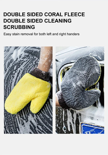 Microfiber Car Washing Glove Double-Sided