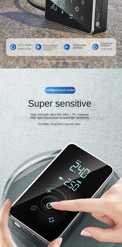 Wireless Tire Inflator 150PSI Touch Screen