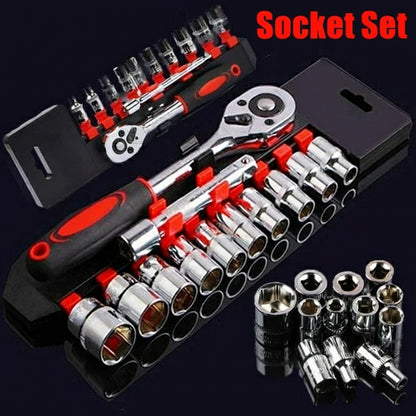 12-Piece Wrench Socket Set Multi-Tool Kit
