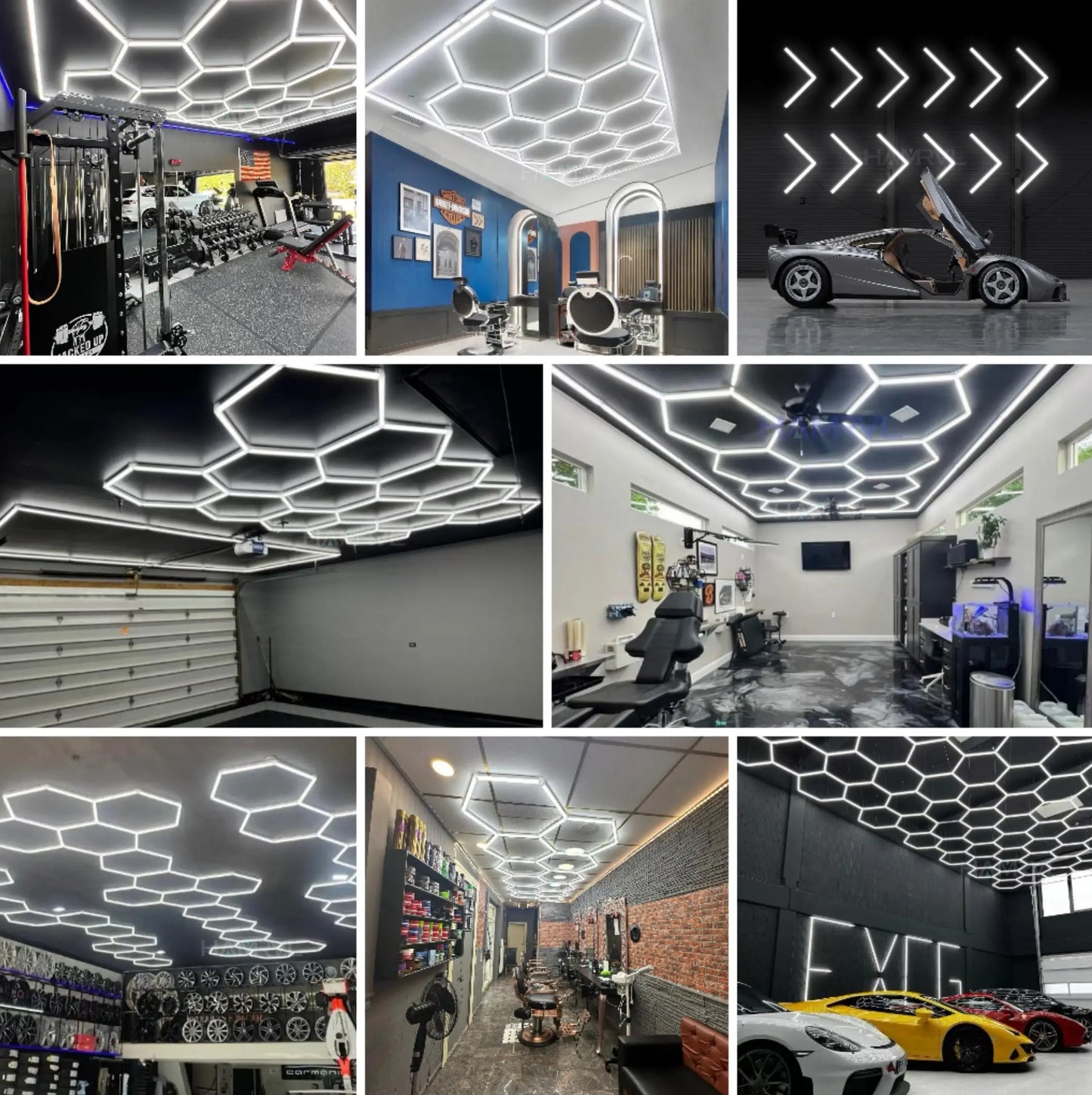 Hexagon LED Garage Ceiling Light