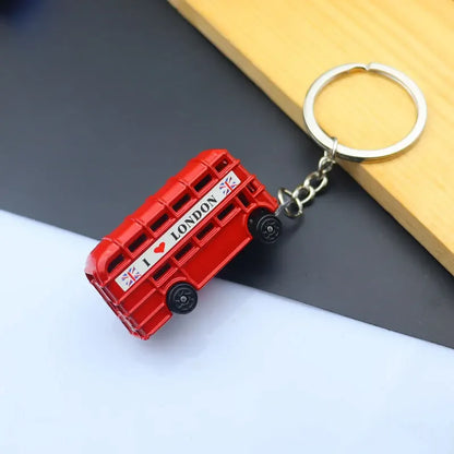 Mini Car Wheel Keychain Metal Keyring