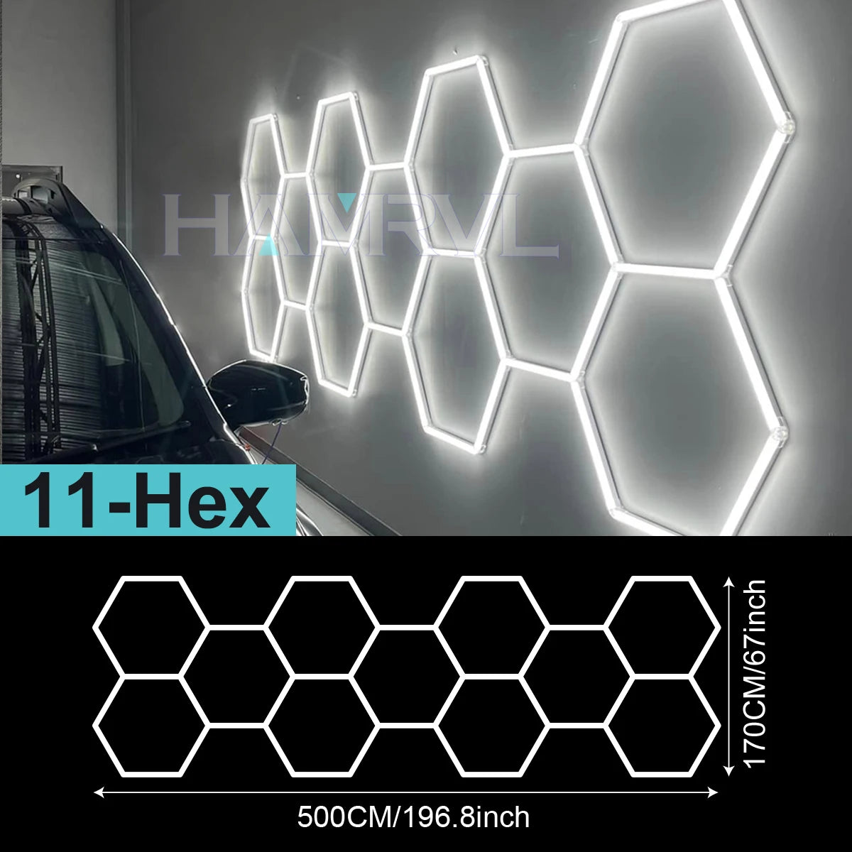 Hexagon LED Garage Ceiling Light