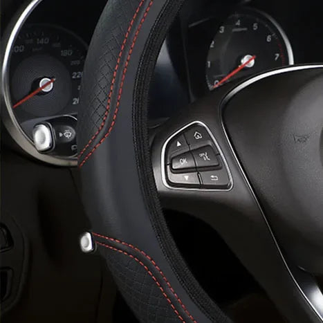 Microfiber Leather Steering Wheel Cover Anti-Slip
