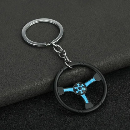 Mini Car Wheel Keychain Metal Keyring