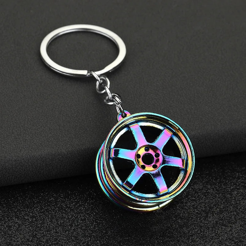 Gear Head Keychain Turbo Brake Disc Pendant