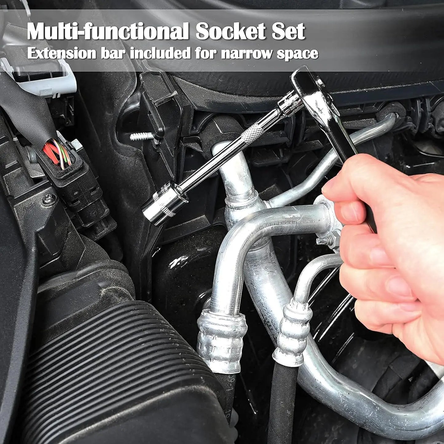 46-Piece Socket Ratchet Wrench Set