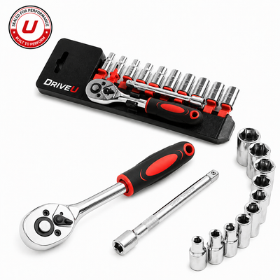 Ratchet Socket Set – 4-13mm + Extension Bar | DriveU™